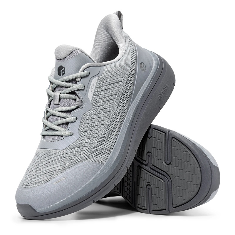 Breathable Mesh Athletic Shoes - รองเท้าเดิน Fitville Wide Fit สำหรับผู้ชาย รองเท้ากีฬาแบบกันน้ำ