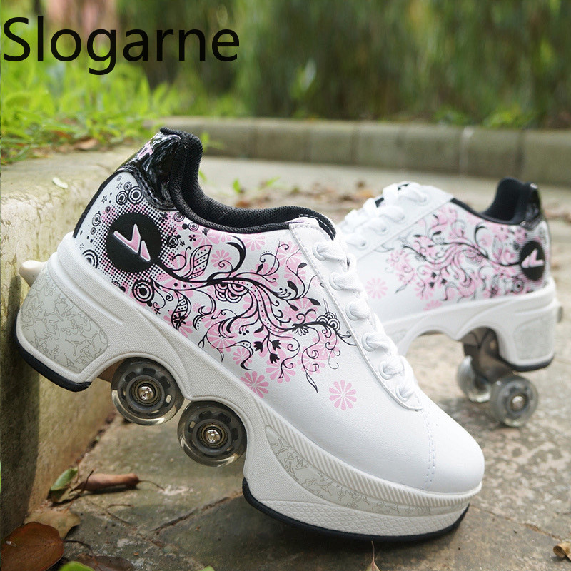 รองเท้าสเก็ตแบบมีล้อ 4 ล้อ สำห - Running Shoes บทวิจารณ์และราคา